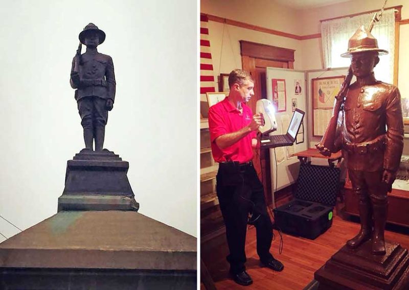 Exact Metrology Preserves History with Scanned Replica of Statue