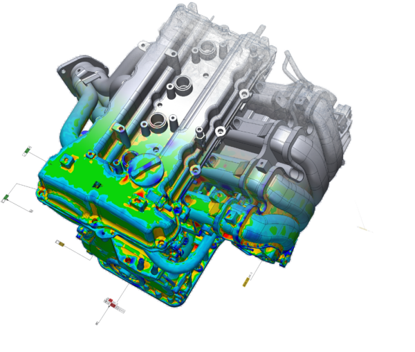 Color Map Inspection of a Car Engine