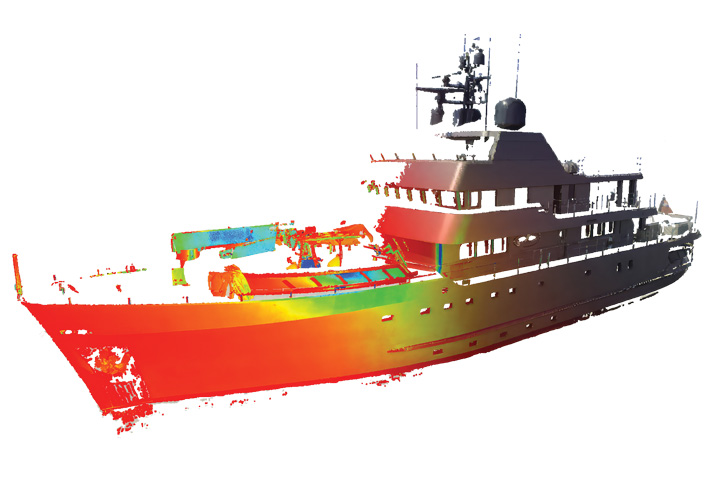 Long Range Scan Data of a Marine Vessel