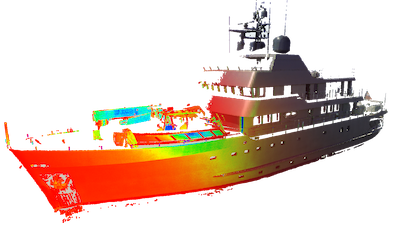 Long Range Data of a marine vessel using Leica Cyclone