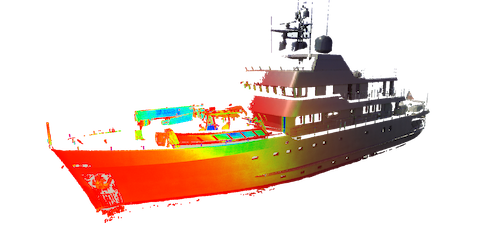 Long Range Data of a marine vessel using Leica Cyclone