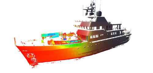 Long Range Data of a marine vessel using Leica Cyclone