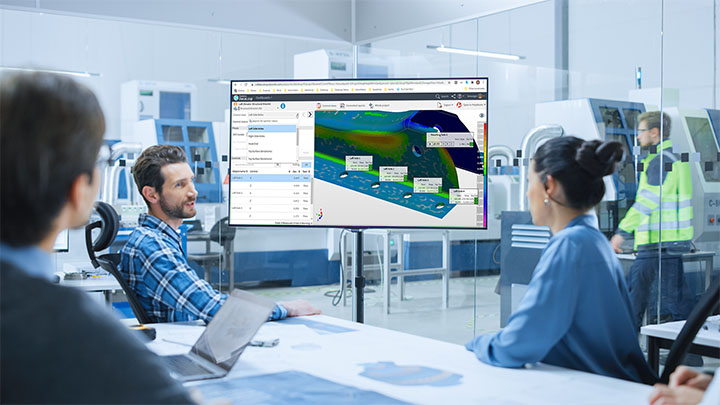 pwshutterstock_1842786349 Metrologists Viewing 3D Scan Data in InnovMetric PolyWorks