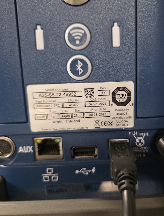 Product Image: Faro Quantum S Max (2.5m), 7 Axis Arm w/ Laser Line Probe 2023