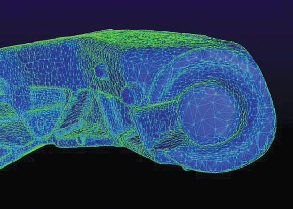CT scan example showing a reverse engineering image