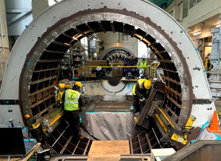 hydro-turbine-horizontal-statorframe-keyway-machining Horizontal Unit Stator Frame Keyway Machining